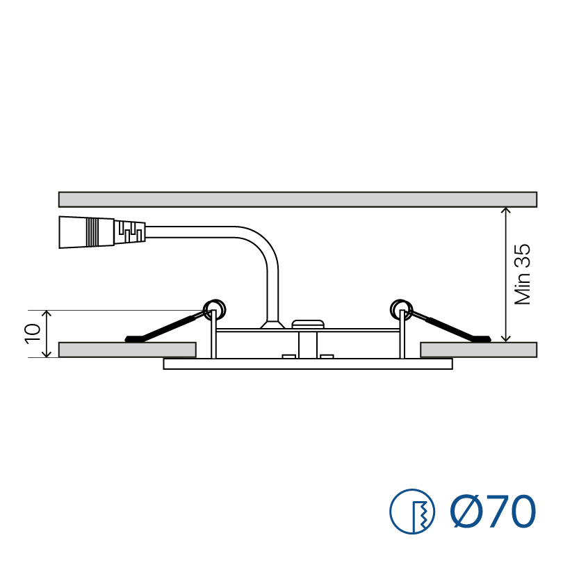 Точечный светодиодный светильник Luminarte DLUSWH-DLL5W 5Вт 4000К IP20